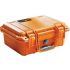Peli™ Case 1400 Koffer Klein oranje met schuim